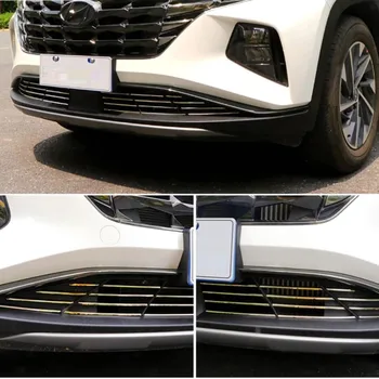 Молдинг Переднего нижнего бампера автомобиля, нижняя решетка Радиатора, Декоративные планки для Hyundai Tucson NX4 2021-2022, Наклейка на внешний аксессуар
