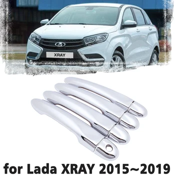 Роскошная хромированная накладка на дверную ручку, защитная накладка для Lada XRAY АвтоВАЗ 2015 2016 2017 2018 2019, наклейка для автомобильных аксессуаров