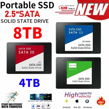2023 Новый SSD Sata 2 ТБ 4 ТБ 1 ТБ Жесткий диск Sata3 2,5 Дюймовый Ssd TLC 500 МБ/с. Внутренние твердотельные накопители для Ноутбуков и настольных компьютеров