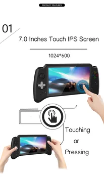 7,0 Дюйм(ов) IPS сенсорный экран Android Система Ретро Видеоигры Портативные плееры-X17