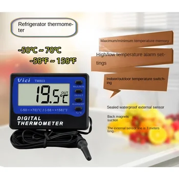 Vici TM803 Цифровой ЖК-дисплей, термометр, холодильник с морозильной камерой, Аквариум, аптечка, датчик температуры, измеритель, сигнализация, термограф