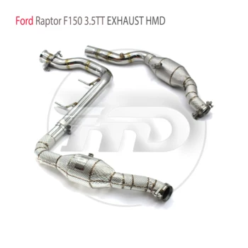 Выхлопная система из нержавеющей стали HMD, высокопроизводительный водосточный патрубок для Ford Raptor F150 3.5TT, автомобильные аксессуары с катализатором