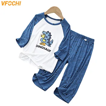 VFOCHI 2022 Новые Пижамные комплекты Для мальчиков, Летний Комплект детской Одежды, Тонкая Комфортная Ночная Одежда, Детская Ночная Одежда из 2 предметов, Пижамы Для Мальчиков