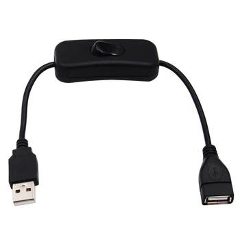 28-сантиметровый USB-кабель с переключателем включения / выключения Удлинителя кабеля Для USB-лампы, USB-вентилятора, сетевого адаптера питания, аксессуаров