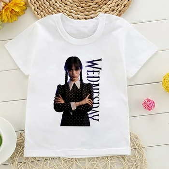 Детская футболка Wednesday Addams, Одежда с героями мультфильмов 