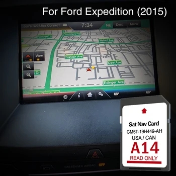 A14 Подходит для Ford Expedition 2015, покрытие для Северной Америки, автомобильная навигация, карта памяти SD 32 ГБ, GPS карта