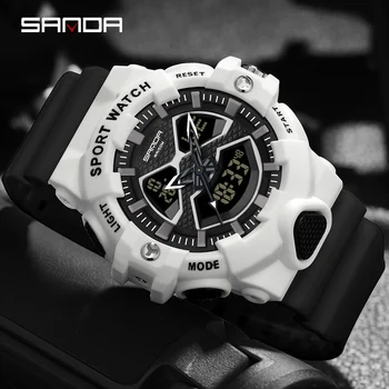 SANDA G Style Мужские цифровые часы Ударные Военные спортивные часы Водонепроницаемые электронные наручные часы Мужские часы Relogio Masculino 3150