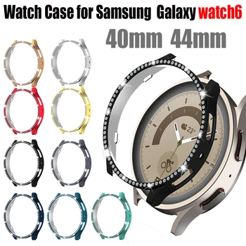Бриллиантовый Чехол для Samsung Galaxy Watch 6 40 мм 44 мм, Блестящий Бампер, Защитная крышка для Galaxy Watch 6, Модные Аксессуары в виде Ракушки