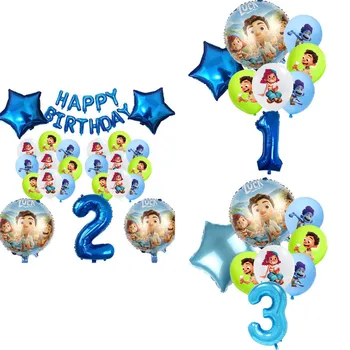 Украшения для Вечеринки в честь Дня рождения в стиле Мультяшного Луки, Принадлежности для вечеринок, Латексный воздушный шар, Цифровой воздушный шар, Принадлежности для детского душа, Подарок для детей