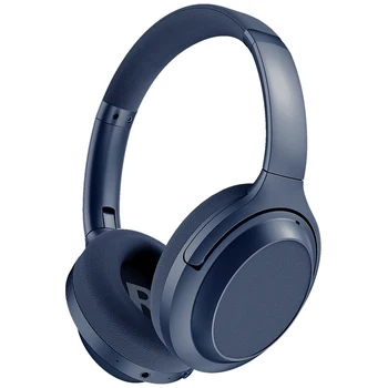 2022 Частная марка Bluetooth Беспроводные наушники Bluetooth Синего цвета с активным шумоподавлением Наушники над ухом