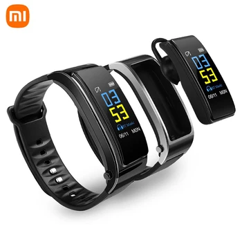 Умный браслет Xiaomi Bluetooth Наушники 2-в-1, часы для раздельного измерения сердечного ритма и мониторинга сна, спортивные часы для мужчин и женщин
