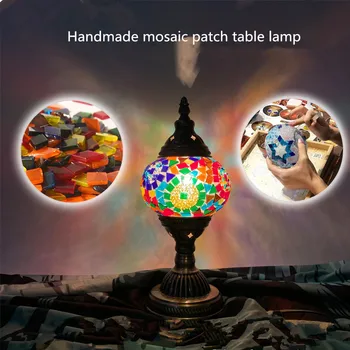 Настольная лампа для домашнего декора из турецкого глазурованного Стекла, Мозаичный патч ручной работы, Подарок на День Рождения, Комплект материалов для родителей и детей