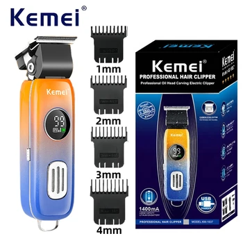 Kemei KM-1837 Парикмахерская Машинка для стрижки волос Профессиональная Машинка для стрижки волос IPX7 Водонепроницаемая Машинка для стрижки волос 0 мм Парикмахерская Машинка для стрижки волос для мужчин