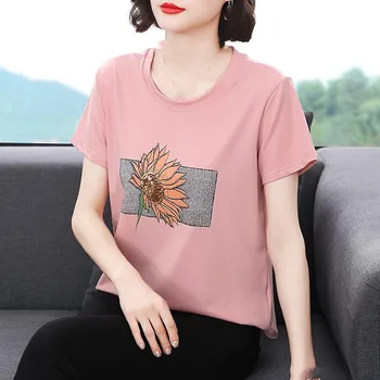 G025 Новые женские футболки, повседневные топы с принтом любви, летняя женская футболка, футболка с коротким рукавом для женской одежды