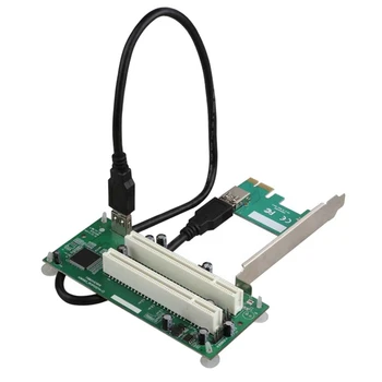 USB-кабель Настольный PCI-Express PCI-E-PCI Карта-адаптер Pcie-Карта расширения с двумя слотами Pci USB 3.0 Конвертер дополнительных карт