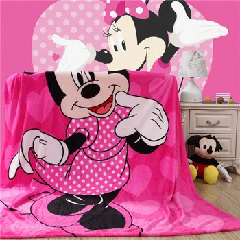 Диснеевское мультяшное розовое одеяло с Минни и Микки Маусом, мягкое фланелевое одеяло для девочек, детское одеяло на кровать, диван, детский подарок, Прямая поставка