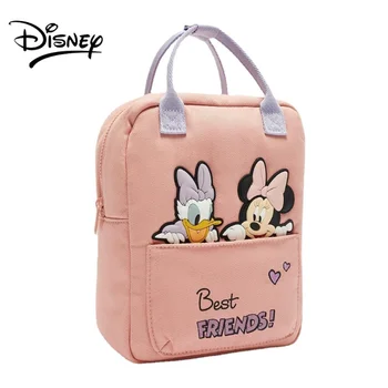 Женский рюкзак Disney для девочек, детские милые школьные сумки с Минни Маус, холщовый мини-рюкзак для учащихся детского сада, Бесплатная доставка