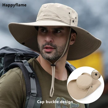 Новая солнцезащитная шляпа для рыбалки, летние дышащие сетчатые кепки для кемпинга, пешего туризма, Солнцезащитная шляпа для альпинизма, Мужская Панама
