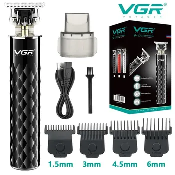 VGR Триммер для волос Профессиональная Машинка Для стрижки Волос Водонепроницаемый Триммер для бороды T9 Металлический Триммер для мужчин V-170