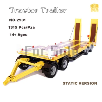 Moc-2931 Тракторный прицеп подходит для модели самосвала Man с рисунками в формате PDF, Строительные блоки, кирпичи, игрушки 