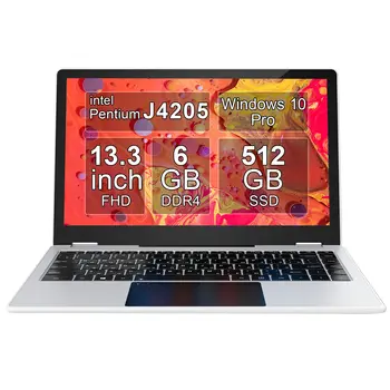 AWOW Win 10 13,3 Дюймов J4205 1080P IPS 6 ГБ оперативной памяти 512 ГБ SSD Сенсорный экран 360 Складной Ноутбук Нетбук Компьютер Настольный ПК Ноутбук