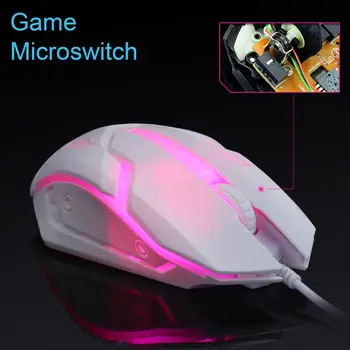Мышь с уникальным текстурным дизайном, механическая игровая мышь, красочная светодиодная игровая мышь, Механическая киберспортивная мышь с разрешением 1000 точек на дюйм для настольных компьютеров