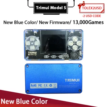 Trimui Model S Новая Синяя Игровая консоль в стиле Ретро с 2,0дюймовым Экраном 10 Симуляторов Более 5000 Установленных Карманных игровых Консолей