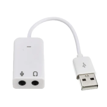Звуковая карта USB Virtual 7.1 3D Внешний аудиоадаптер USB 2.0 с разъемом 3,5 мм для наушников Звуковая карта для ноутбука Notebook PC