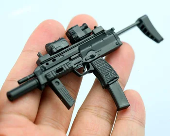 Масштаб 1:6 Модель пистолета-пулемета MP7, Пластиковая собранная головоломка с огнестрельным оружием, 4D модель для фигурки солдата 1/6
