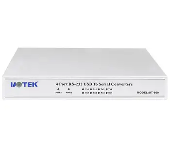 UT-860 USB 2.0 на 4 Порта RS232 Адаптер Конвертер DB9 COM RS-232 Множитель последовательного порта USB2.0 На RS232 концентратор