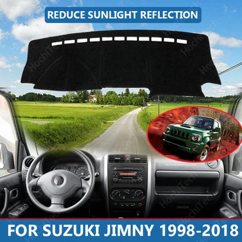 Правый руль, Анти-УФ Покрытие приборной панели автомобиля из Полиэстерового волокна, Коврик для Suzuki Jimny 1998-2018, чехол