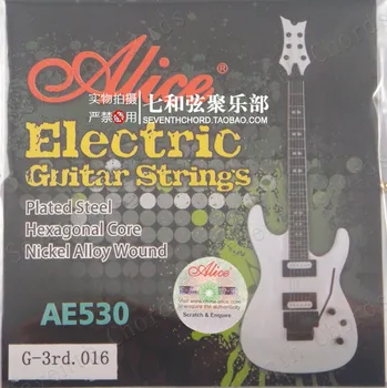 10 шт AE530-SL Одиночная электрогитара с 3 струнами G-3rd 016 дюймов, Гитара из нержавеющей стали с покрытием, 3 струны, (без комплекта струн)
