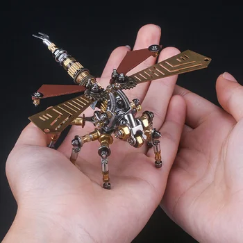 3D Металлическая модель Стрекозы DIY Механический комплект для сборки насекомых-Богомолов Животные Пазлы игрушки для детей подарки для детей