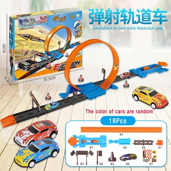 Автомобильная трасса для детей, игрушки из сплава, гоночная трасса, собранные своими руками рельсовые наборы, Обучающий интерактивный подарок для мальчика