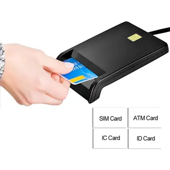 Устройство для чтения смарт-карт USB Sim, банковских карт Ic/Id, карт Emv Tf Mmc, считывателей смарт-карт USB-Ccid Iso 7816