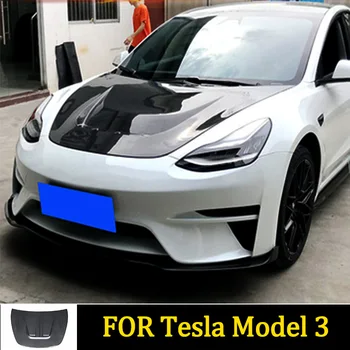 Для Tesla Model3 Автомобильный Капот Из Углеродного Волокна Высокого Качества Различных Стилей Модификации автомобиля Внешний Капот