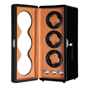 Автоматическая коробка для намотки часов, Коробка для хранения 3 часов с бесшумным мотором, Витрина для женских Мужских часов