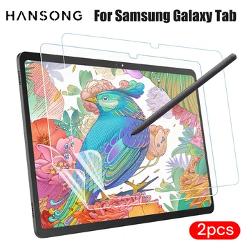 2шт Бумажная защитная пленка для Samsung Galaxy Tab S9 S8 S7 S6 S6 Lite S5E S4 A8 A7 Lite A 10,1 10,5 Защитная пленка для экрана