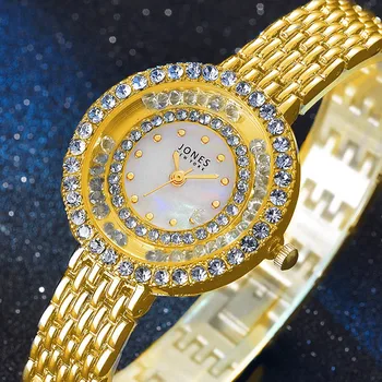 Модные Женские часы с бриллиантами, женские часы высшего люксового бренда, Женские повседневные женские часы-браслет с кристаллами Relogio Feminino