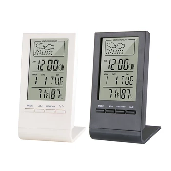 Беспроводной термометр Гигрометр Измерительный индикатор Метеостанция Электронный монитор температуры Влажности Часы для внутреннего и наружного использования
