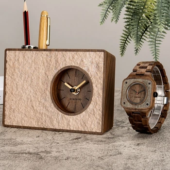 Мужские часы BOBO BIRD Новая мода Мраморные ретро деревянные кварцевые наручные часы японский механизм часы деревянные часы часы мужские
