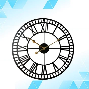 1 шт. Часы с римскими цифрами, Настенные Ретро-часы, Железные часы, Подвесной дисплей времени, Расположение комнаты