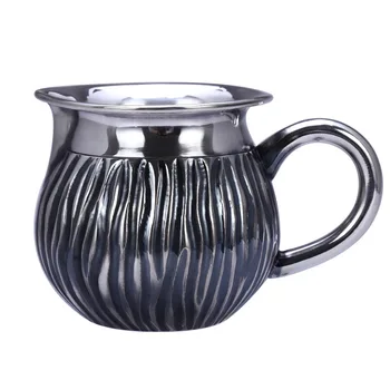 Чашка, кофейная чашка, чайная чашка, керамическая чашка, чашка из нержавеющей стали, чайная чаша, кружка, чашка для чайной церемонии, чашка ручной работы из стерлингового серебра S999 пробы, 2