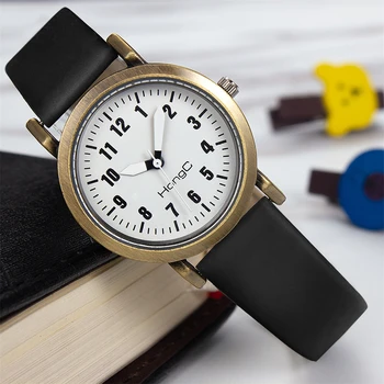 Модные Простые часы для женщин, мужские, черные, белые, наручные часы для пары, кожаный ремешок, кварцевые часы, женские, мужские часы, подарки