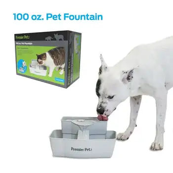 унция. Фонтан для домашних животных - Автоматический фонтан для собак и кошек, диспенсер для воды для собак, принадлежности и аксессуары для служебных собак, Медленно