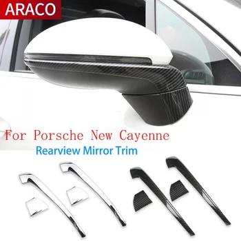 Накладка на зеркало заднего вида автомобиля, защитная крышка из АБС-пластика для Porsche New Cayenne, Аксессуары для модификации внешнего вида