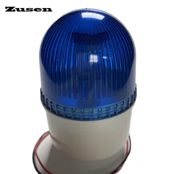 Zusen TB72D 12 В 24 В 110 В 220 В Синий Цвет Маленький Мигающий Огонек Охранной Сигнализации Стробоскопический Сигнал Предупреждение Светодиодная Лампа