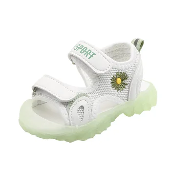 2020 Новые Летние цветные спортивные сандалии с цветочным рисунком для маленьких мальчиков, Сандалии для маленьких девочек, Пляжная обувь Принцессы 1 2 3 4 5 6