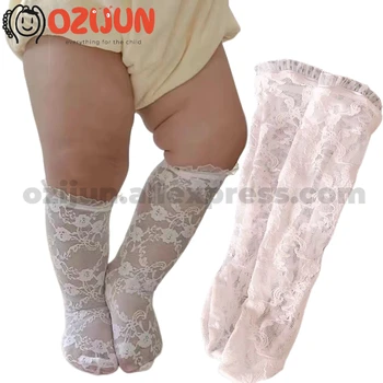 Новые поступления, кружевные белые носки для девочек, Носки Принцессы для маленьких девочек 0-4/4-7 лет, дышащие модные
