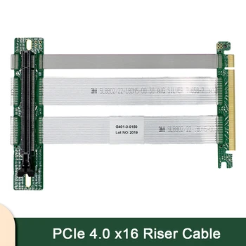 Кабель PCIe Riser, Удлинитель PCI Express Riser 4.0 x16, Гибкий Высокоскоростной 90-Градусный кабель GUP Riser для Вертикальной видеокарты